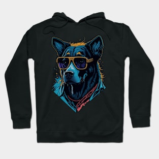 Vintage dog in Spectacular Glasses Hoodie